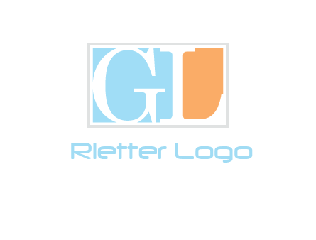 Letters GL are in a rectangle Logo