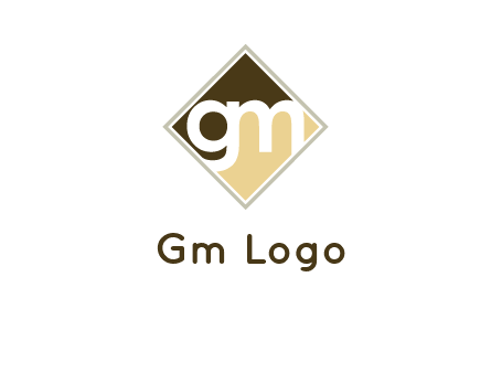 Letters GM are in the diamond icon