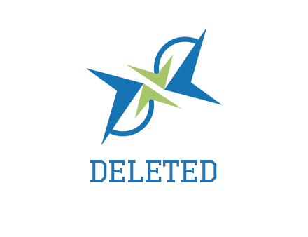 arrowheads in different direction with semi circles logistics logo