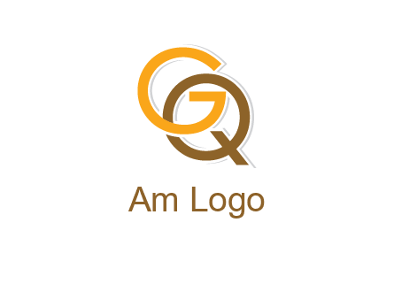 letter G overlapping letter Q
