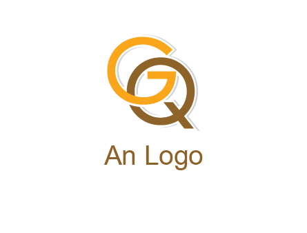 letter G overlapping letter Q