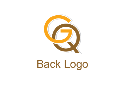 letter G overlapping letter Q