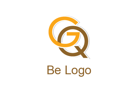 letter G overlapping letter Q