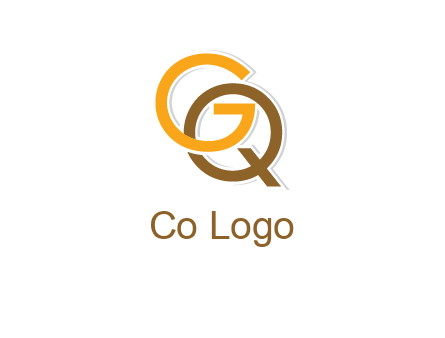 letter G overlapping letter Q