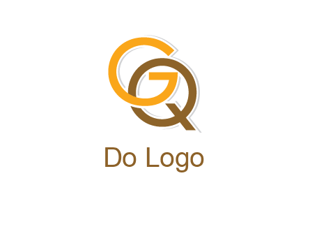 letter G overlapping letter Q