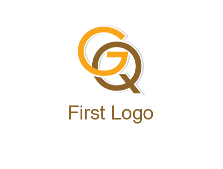 letter G overlapping letter Q