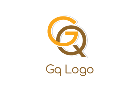 letter G overlapping letter Q