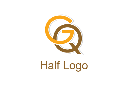letter G overlapping letter Q