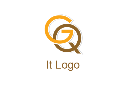 letter G overlapping letter Q