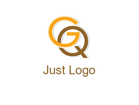 letter G overlapping letter Q