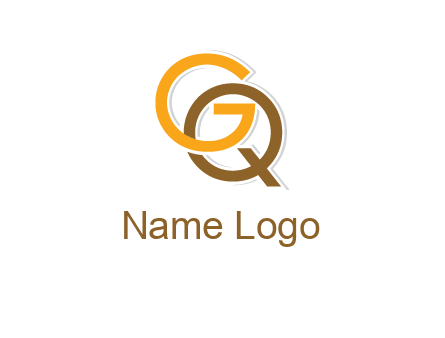 letter G overlapping letter Q