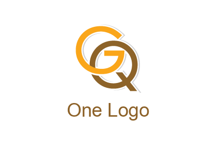 letter G overlapping letter Q