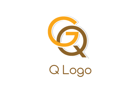 letter G overlapping letter Q