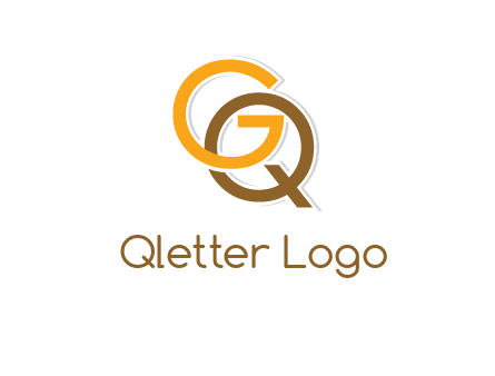 letter G overlapping letter Q