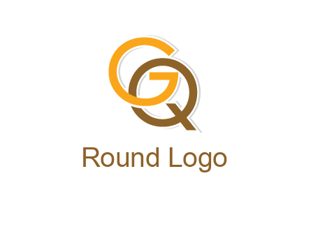 letter G overlapping letter Q