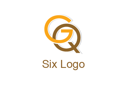 letter G overlapping letter Q