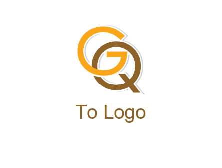 letter G overlapping letter Q