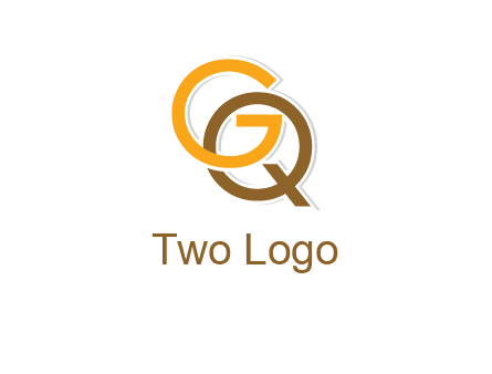letter G overlapping letter Q