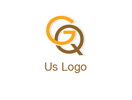 letter G overlapping letter Q