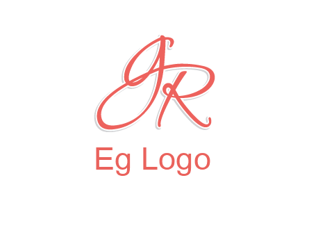 script font letter GR