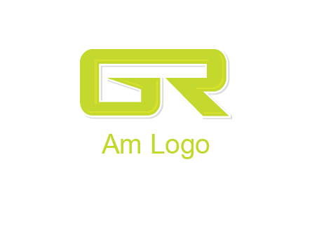 letter G forming letter R joined together