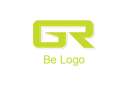 letter G forming letter R joined together