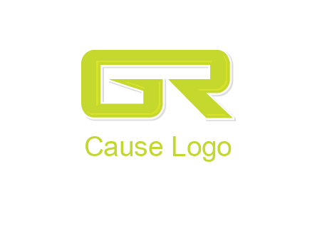 letter G forming letter R joined together
