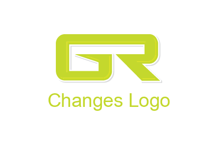letter G forming letter R joined together