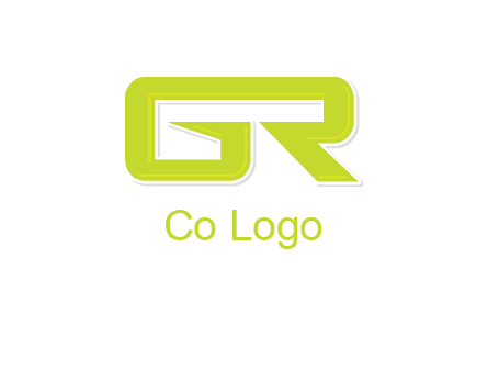 letter G forming letter R joined together