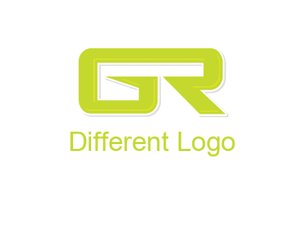 letter G forming letter R joined together