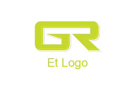 letter G forming letter R joined together