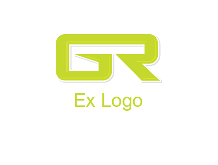 letter G forming letter R joined together