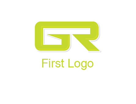 letter G forming letter R joined together