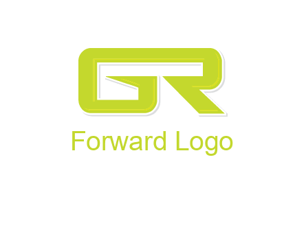 letter G forming letter R joined together