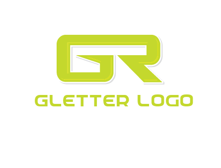 letter G forming letter R joined together