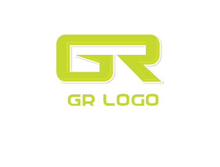 letter G forming letter R joined together