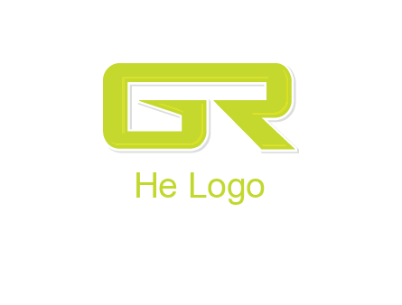letter G forming letter R joined together