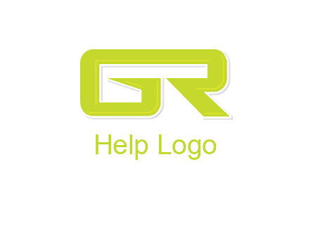 letter G forming letter R joined together
