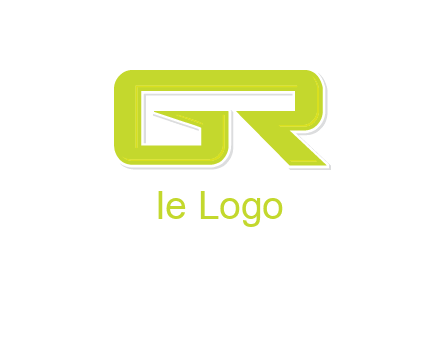 letter G forming letter R joined together