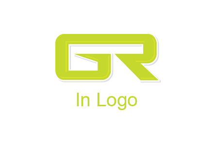 letter G forming letter R joined together