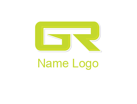 letter G forming letter R joined together