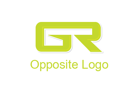 letter G forming letter R joined together