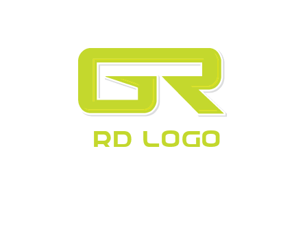 letter G forming letter R joined together