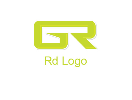 letter G forming letter R joined together