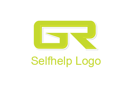 letter G forming letter R joined together