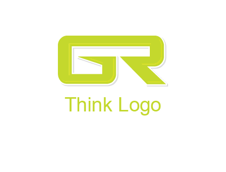 letter G forming letter R joined together