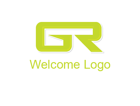 letter G forming letter R joined together