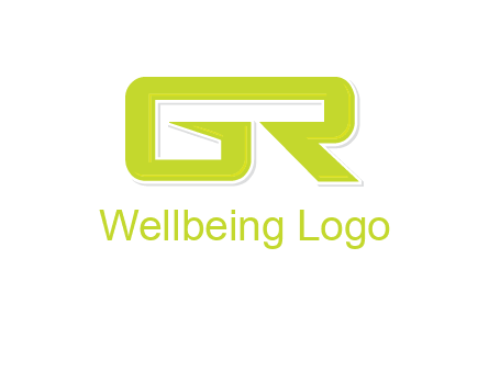 letter G forming letter R joined together