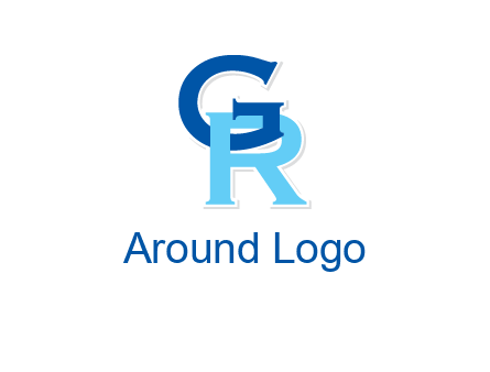 letter G intertwining with letter R