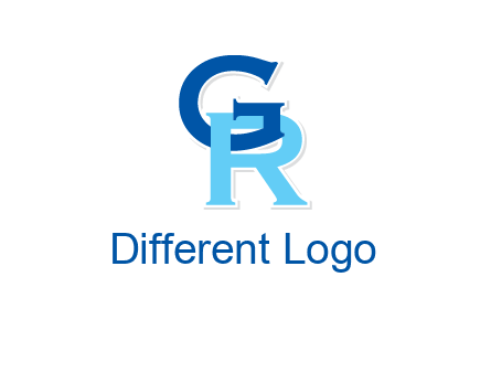 letter G intertwining with letter R